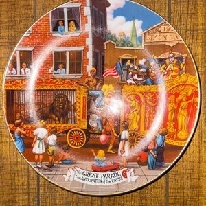 Colorful Circus Parade Decorative Plate collector